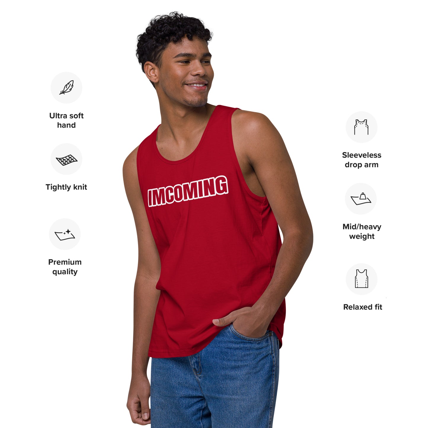 OG IMCOMING WHITE tank top