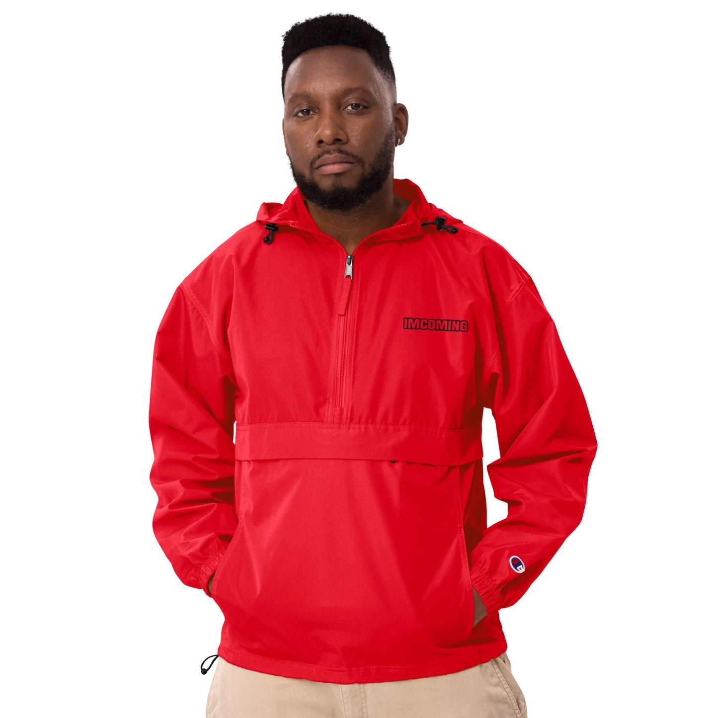 OG IMCOMING BLACK Champion Packable Jacket