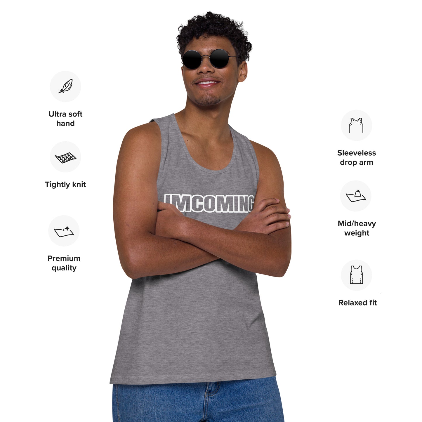 OG IMCOMING WHITE tank top