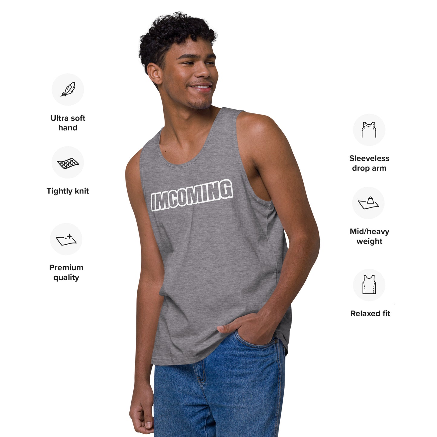 OG IMCOMING WHITE tank top