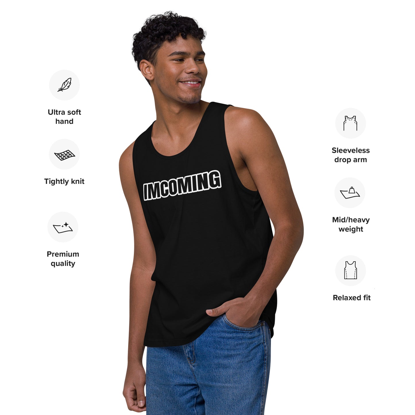 OG IMCOMING WHITE tank top