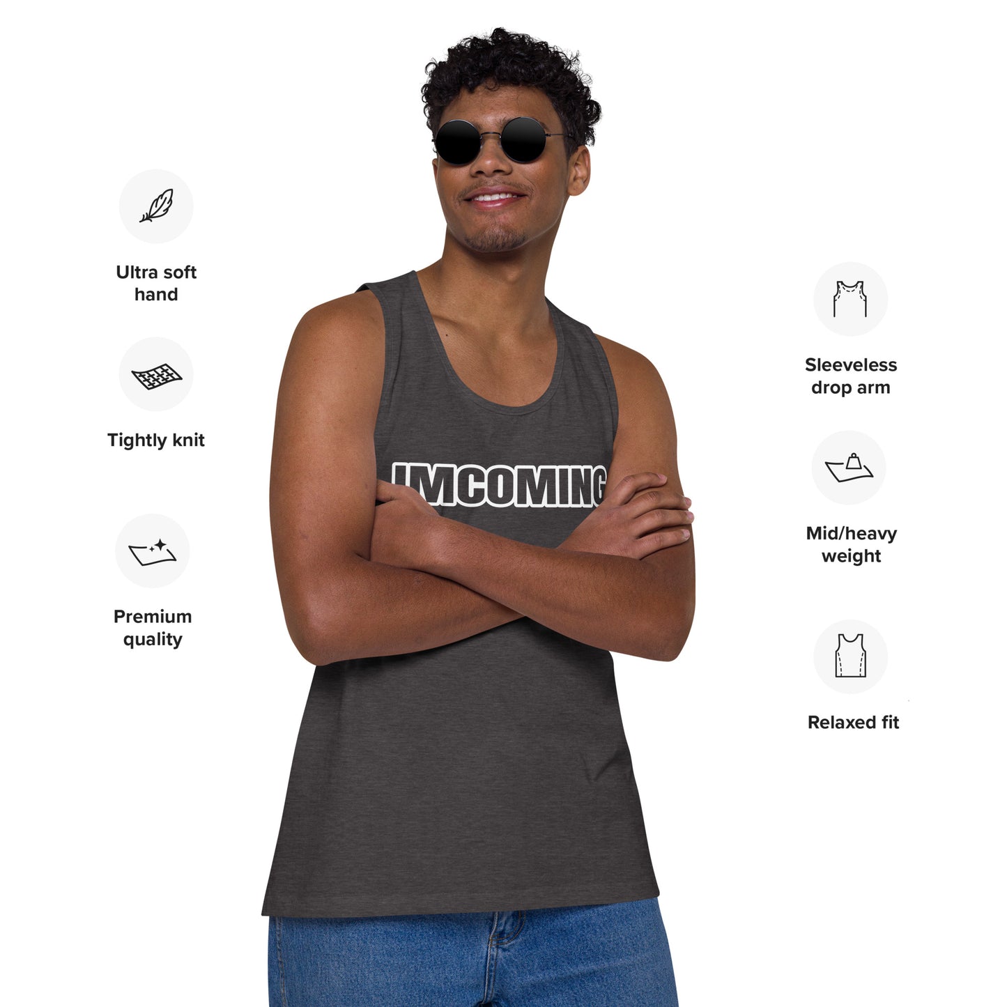 OG IMCOMING WHITE tank top