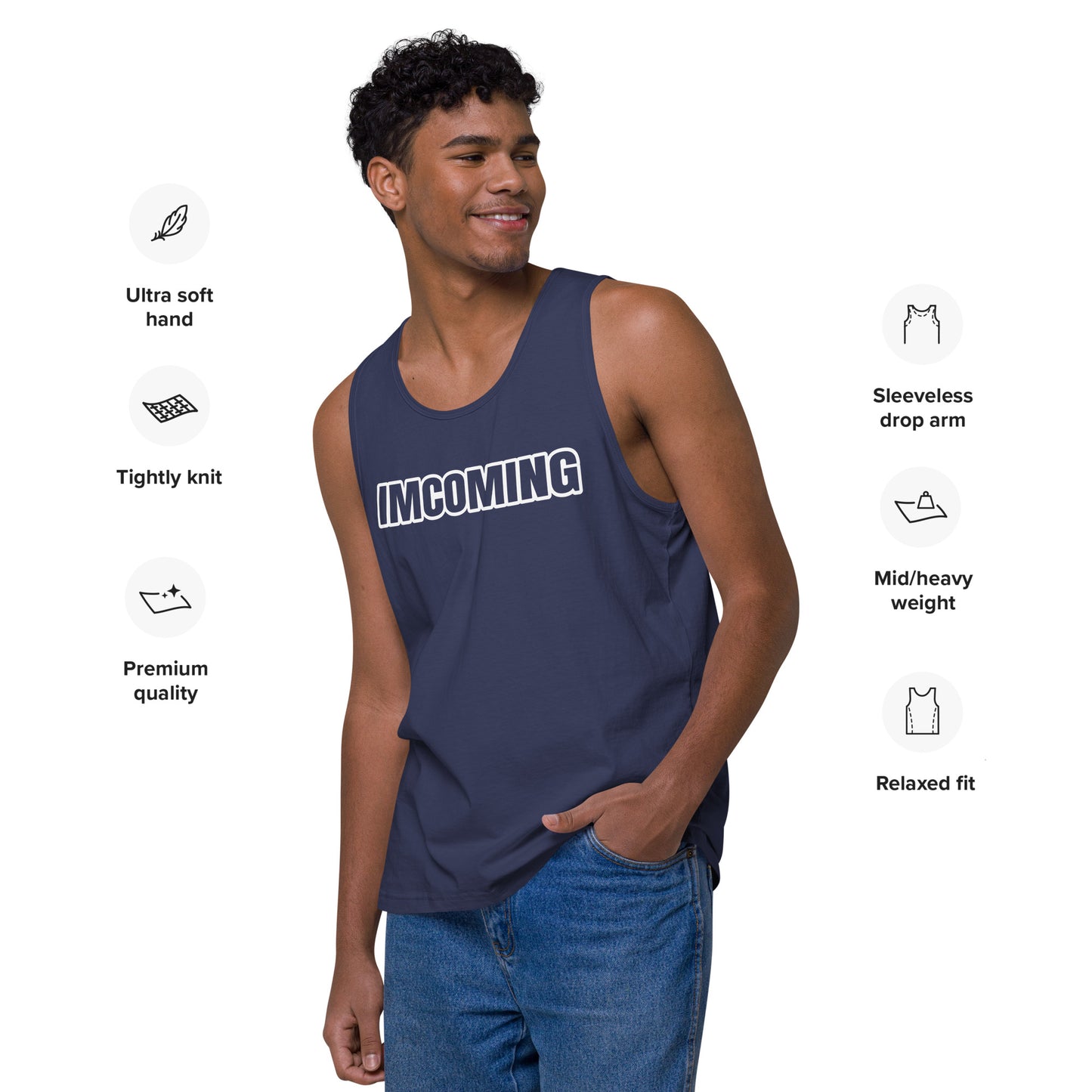 OG IMCOMING WHITE tank top