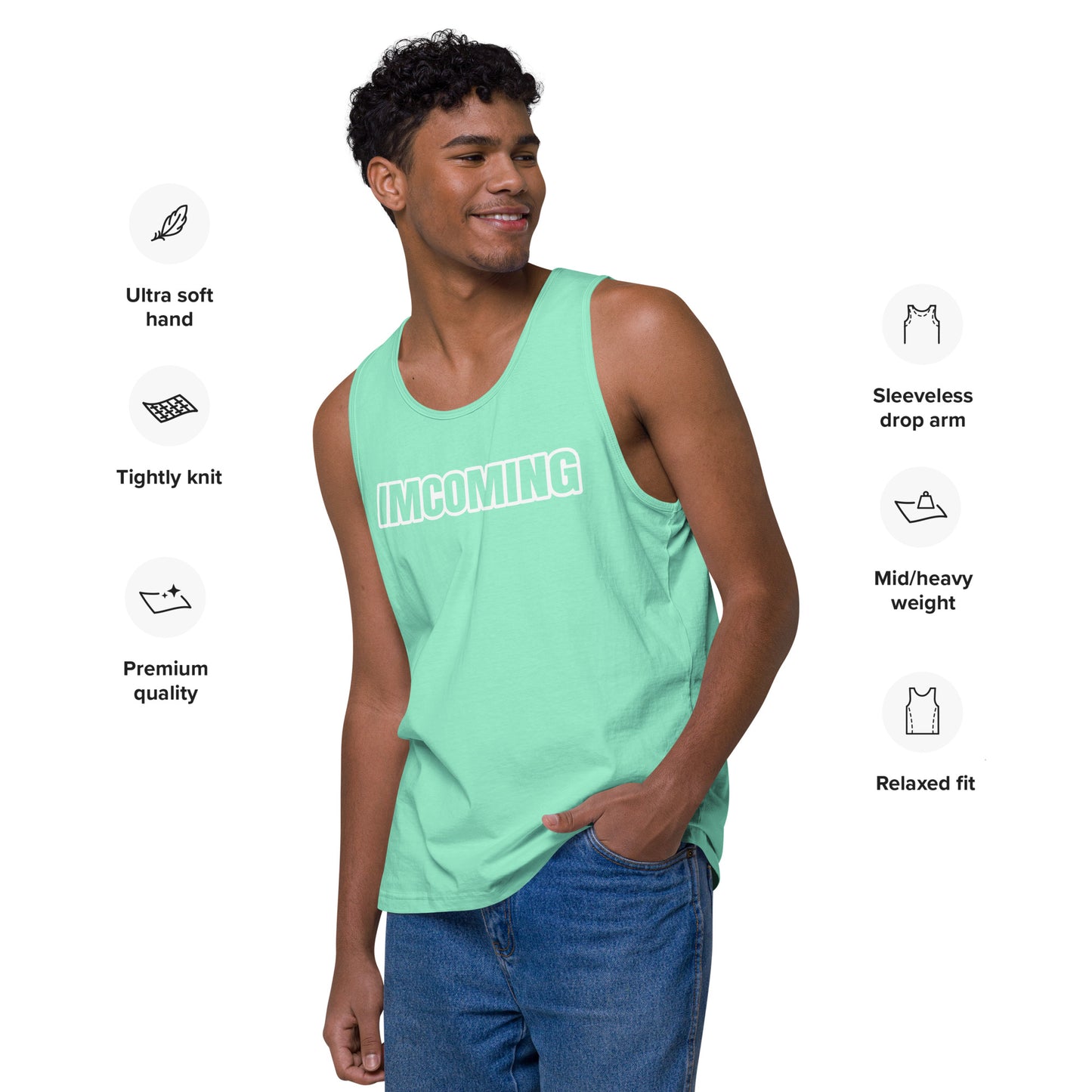 OG IMCOMING WHITE tank top