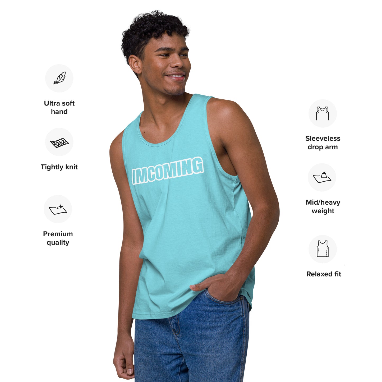 OG IMCOMING WHITE tank top