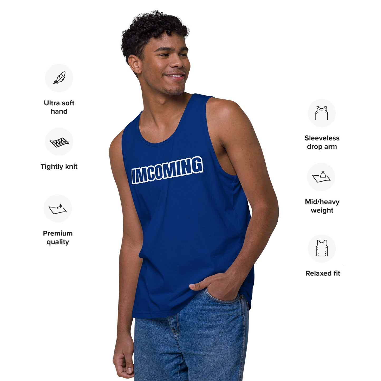 OG IMCOMING WHITE tank top