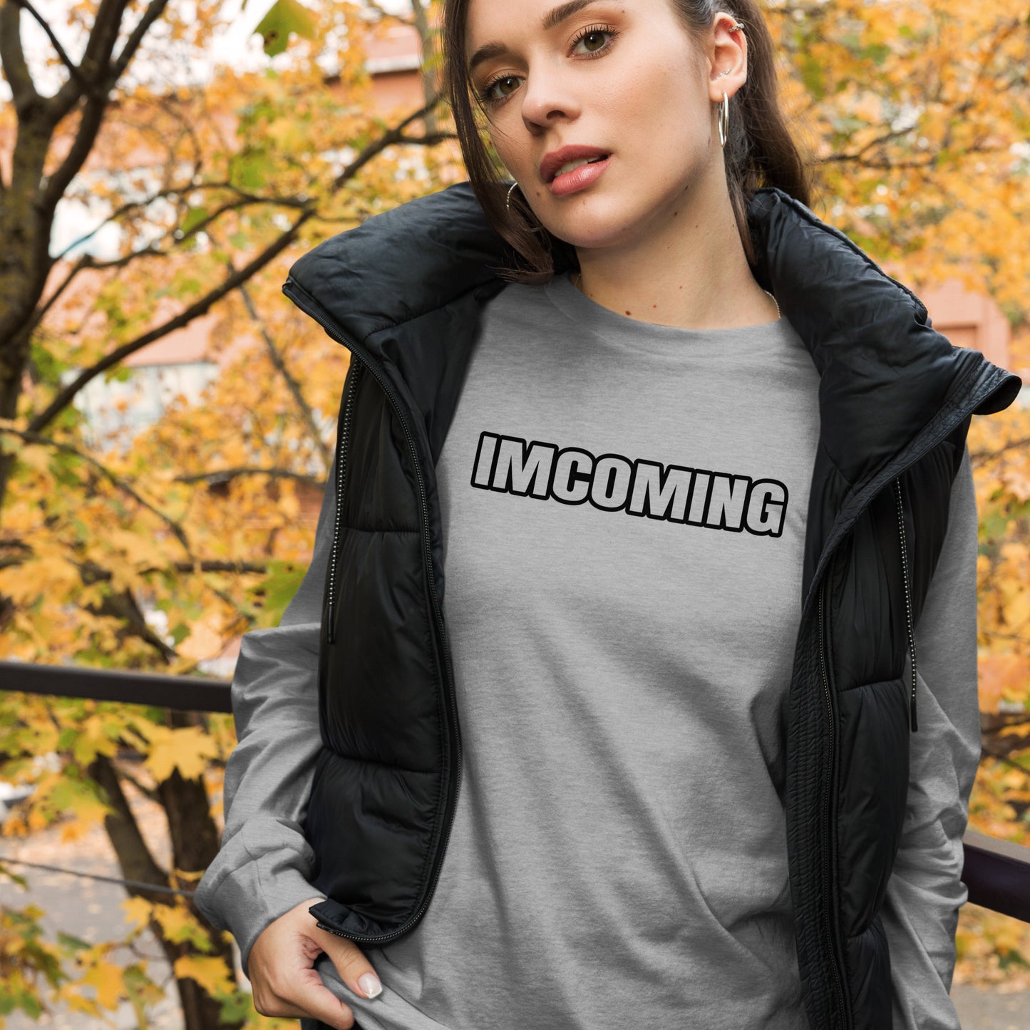 OG IMCOMING BLACK Long Sleeve Tee