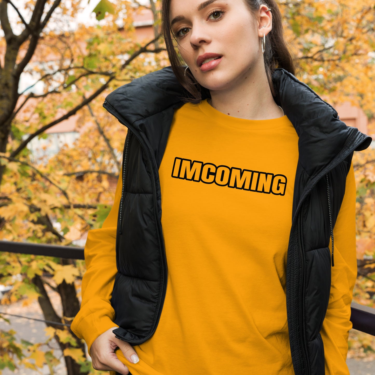 OG IMCOMING BLACK Long Sleeve Tee