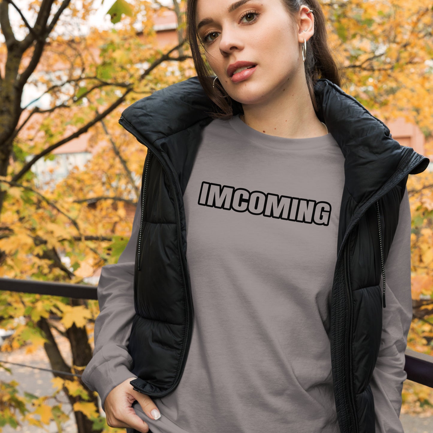 OG IMCOMING BLACK Long Sleeve Tee