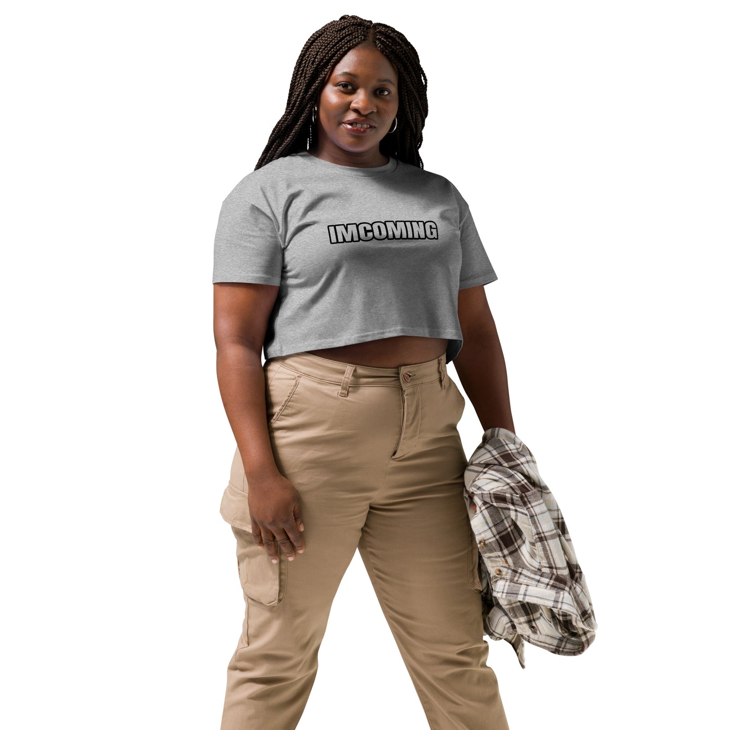 OG IMCOMING BLACK crop top