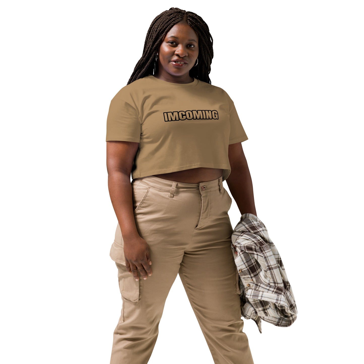 OG IMCOMING BLACK crop top