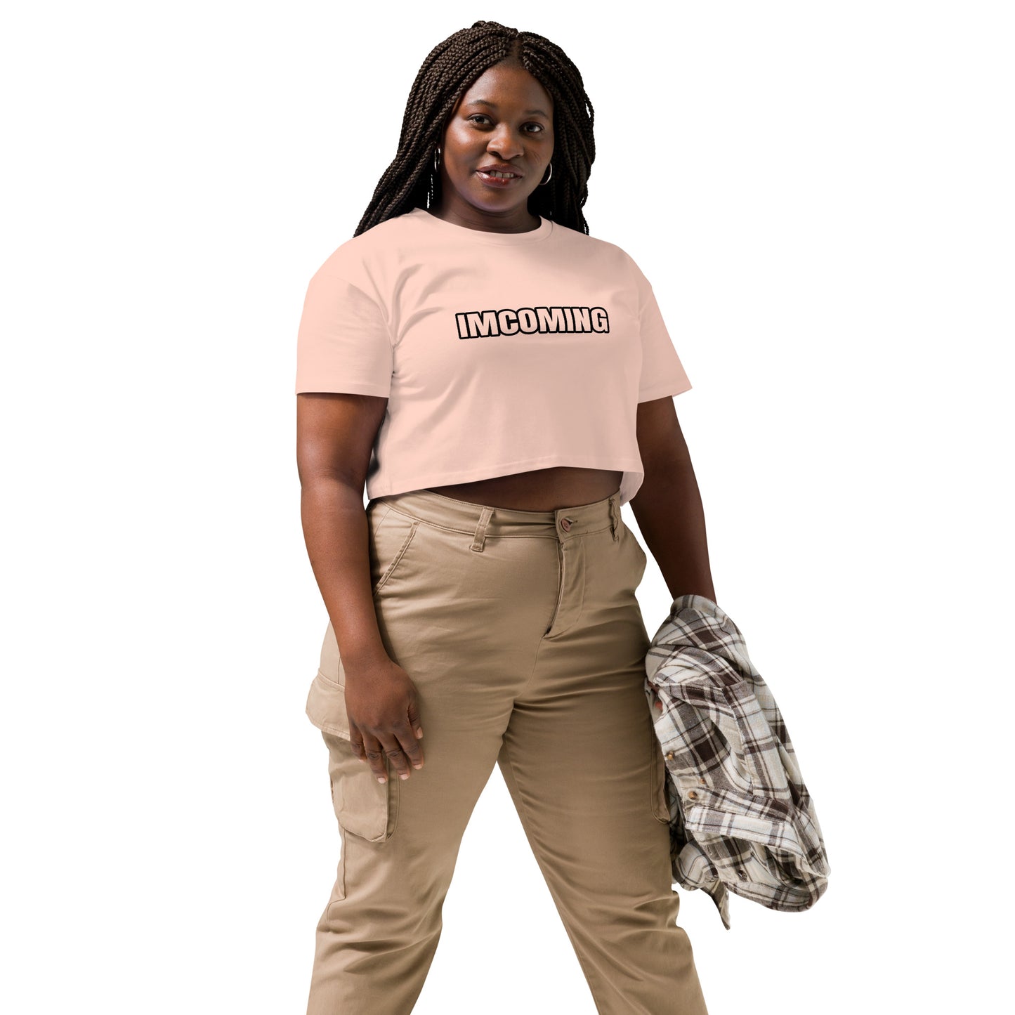 OG IMCOMING BLACK crop top