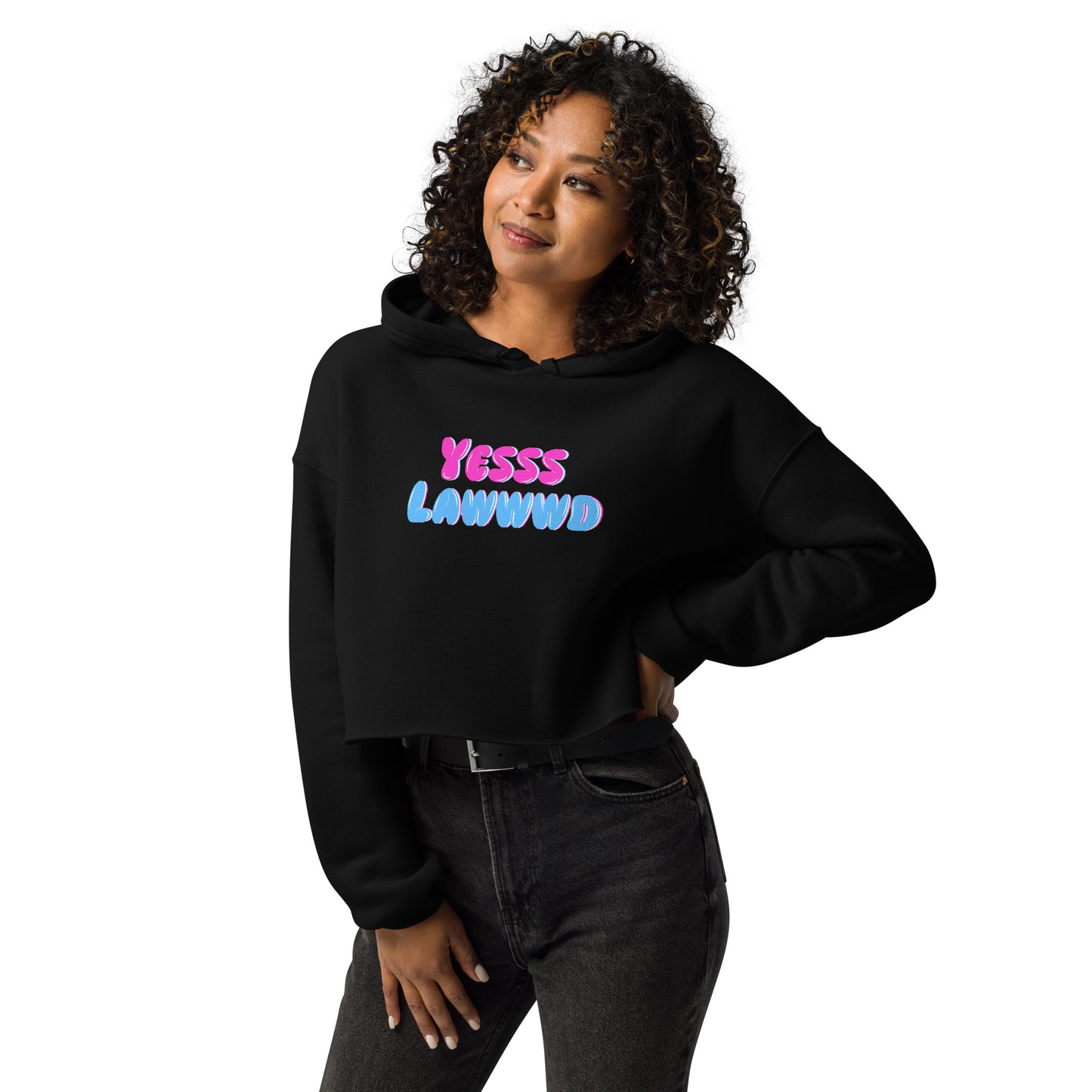 Yesss Lawwd Crop Hoodie