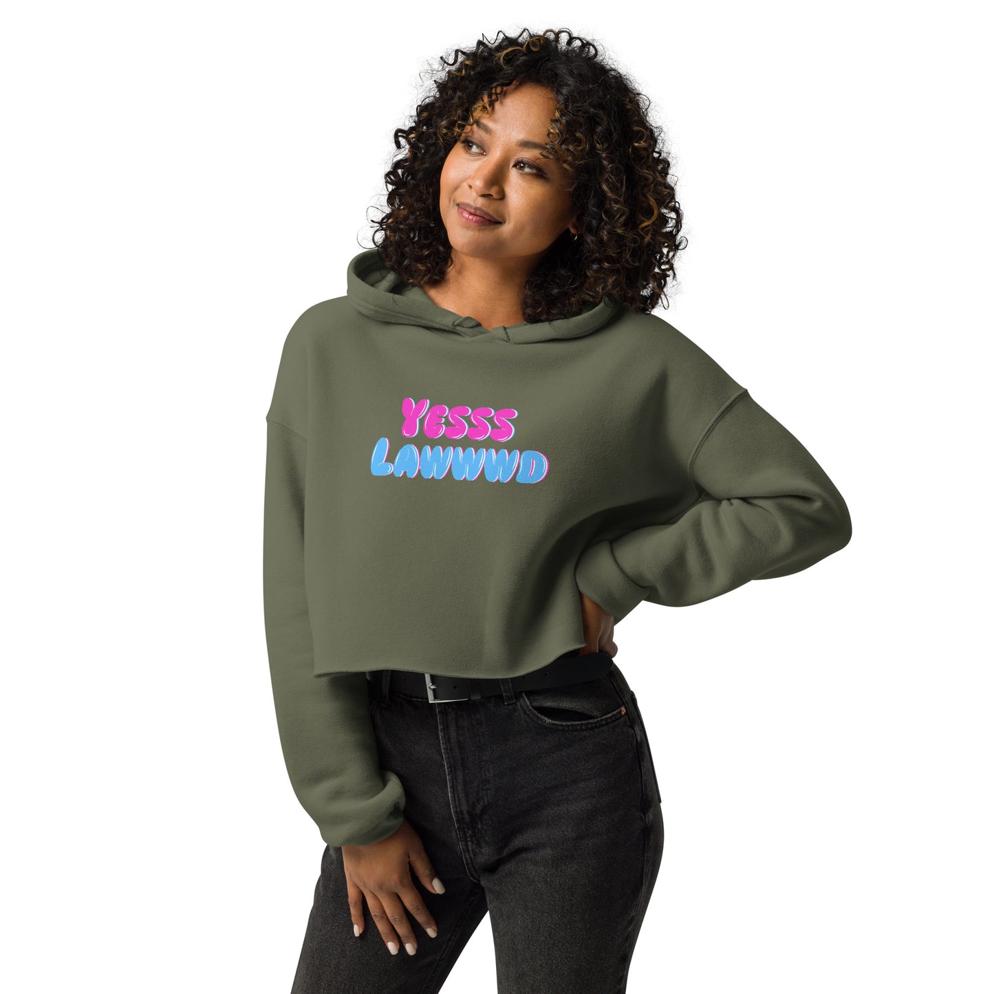 Yesss Lawwd Crop Hoodie