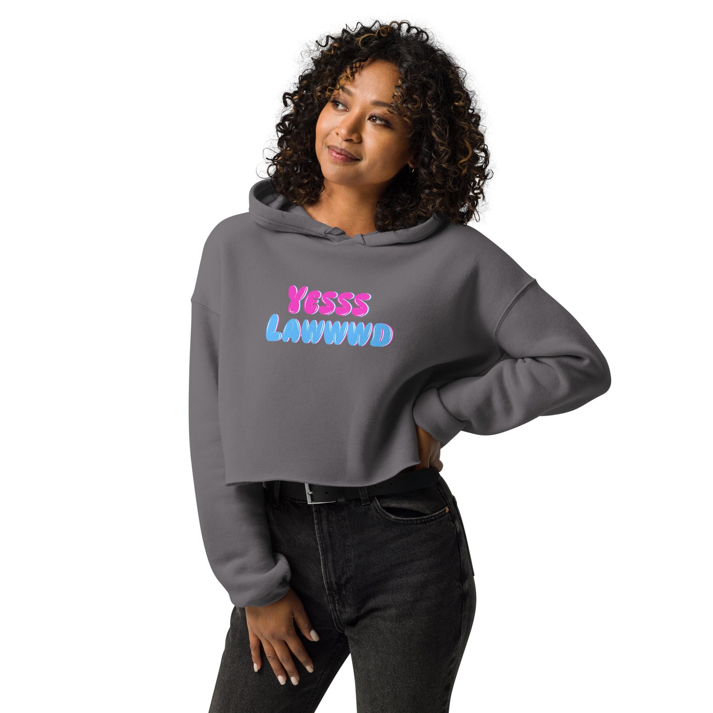 Yesss Lawwd Crop Hoodie